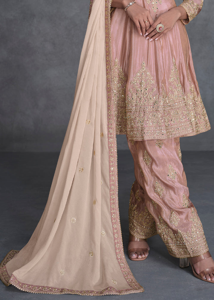 Light Pink Embroidered Salwar Suit