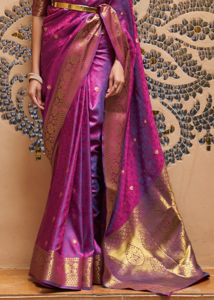 Lollipop Purple Woven Kanjivaram Silk Saree : Top Pick