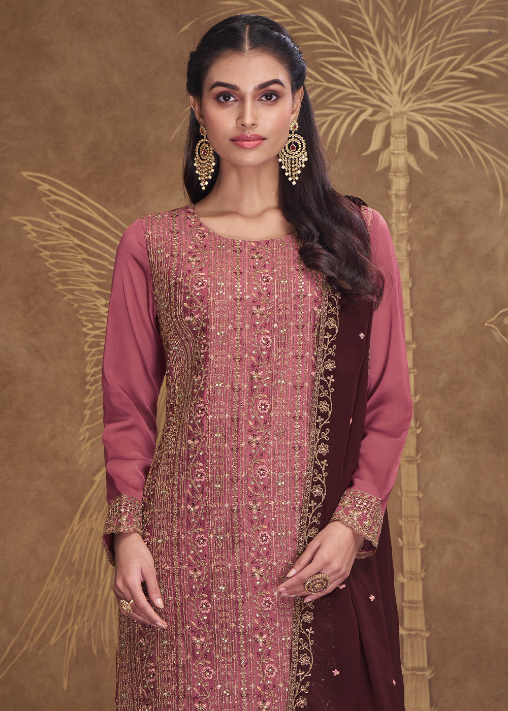 Blush Pink Silk Embroidered Salwar Suit