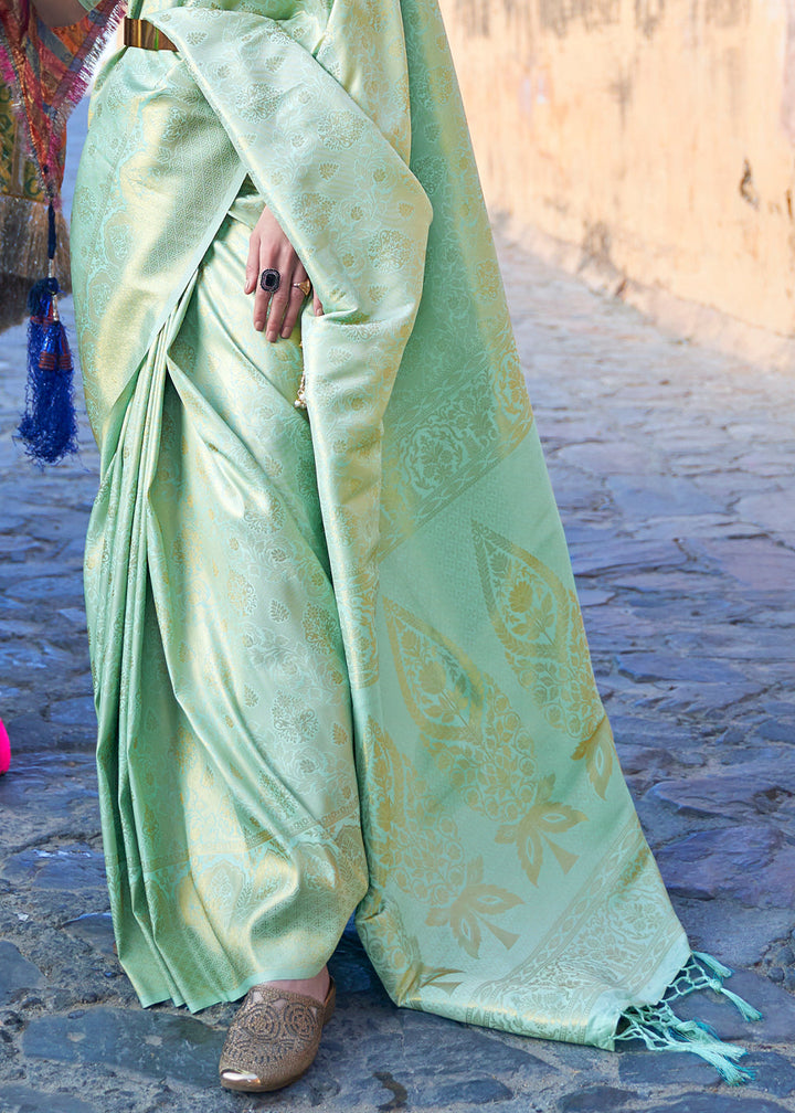 Green Soft Handloom Weave Kanjivaram Silk Saree