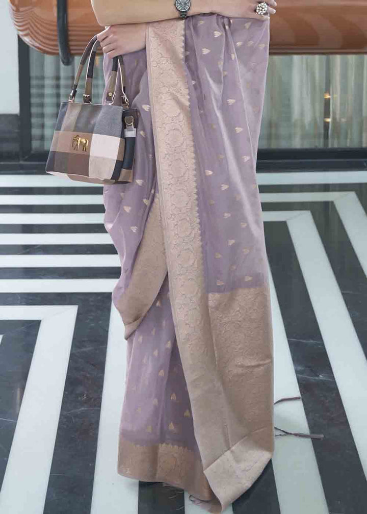 Iris Purple Woven Designer Silk Saree