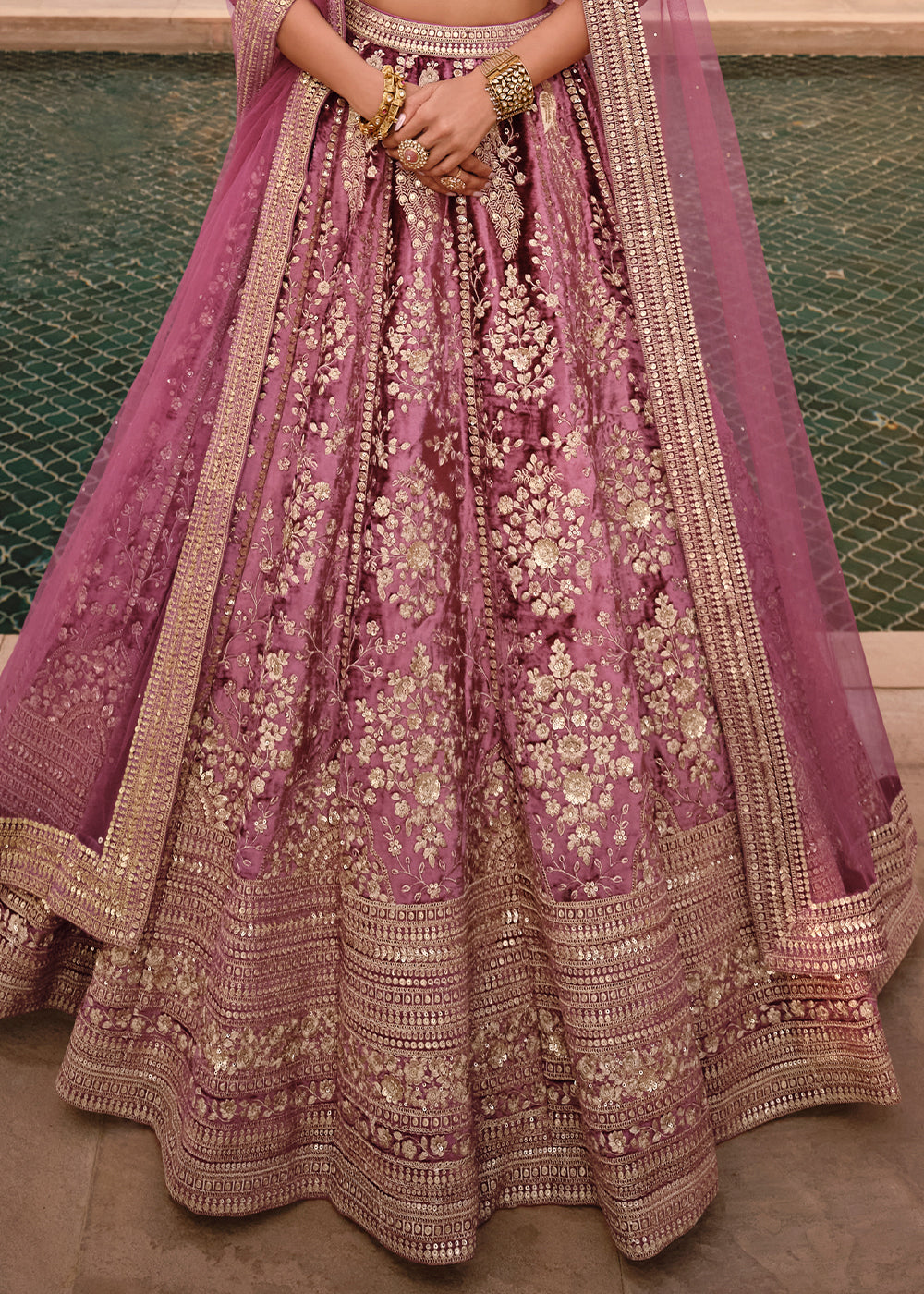 Shades Of Pink Ready to Wear Designer Viscose Lycra Silk Lehenga Choli With Fully Embroidered work